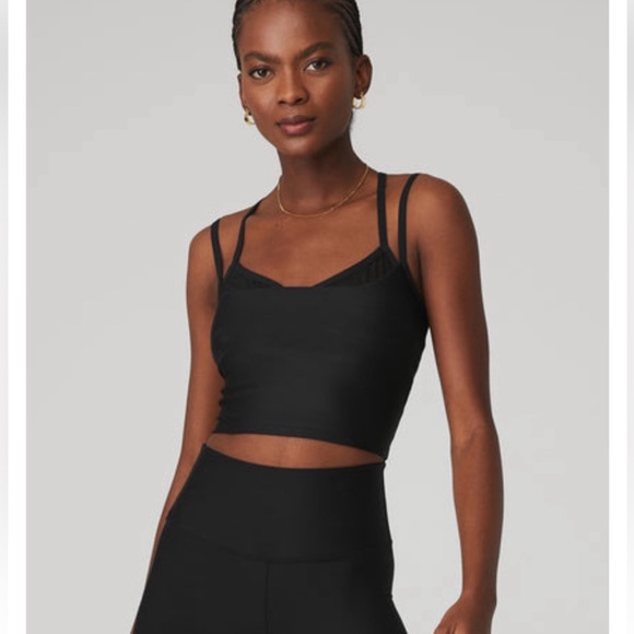 Alo Yoga Airlift Double Check Bra - Black - L - Picture 1 of 6